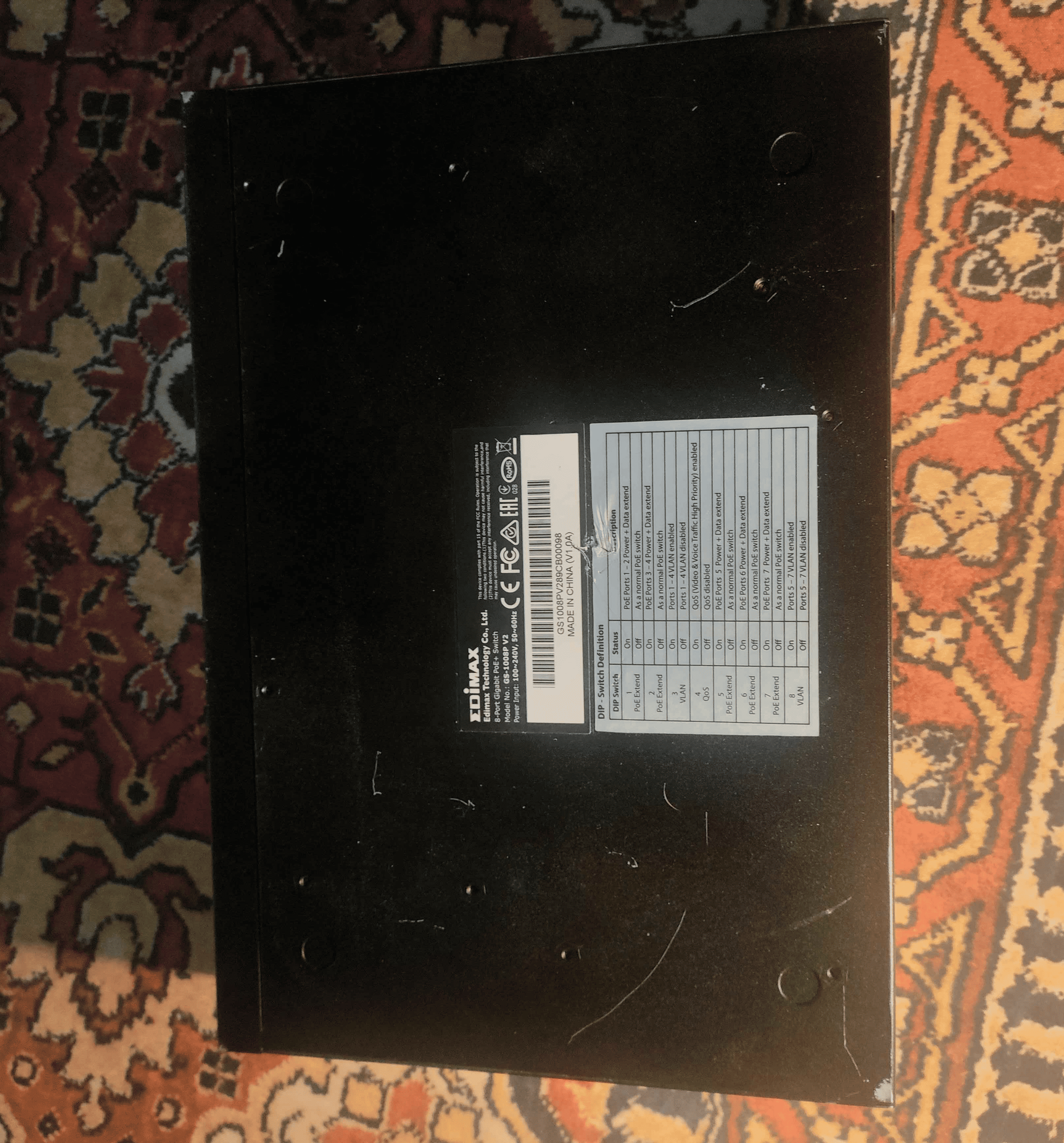 Switch Przełącznik niezarządzalny Edimax GS-1008P V2 – 8 portów PoE+